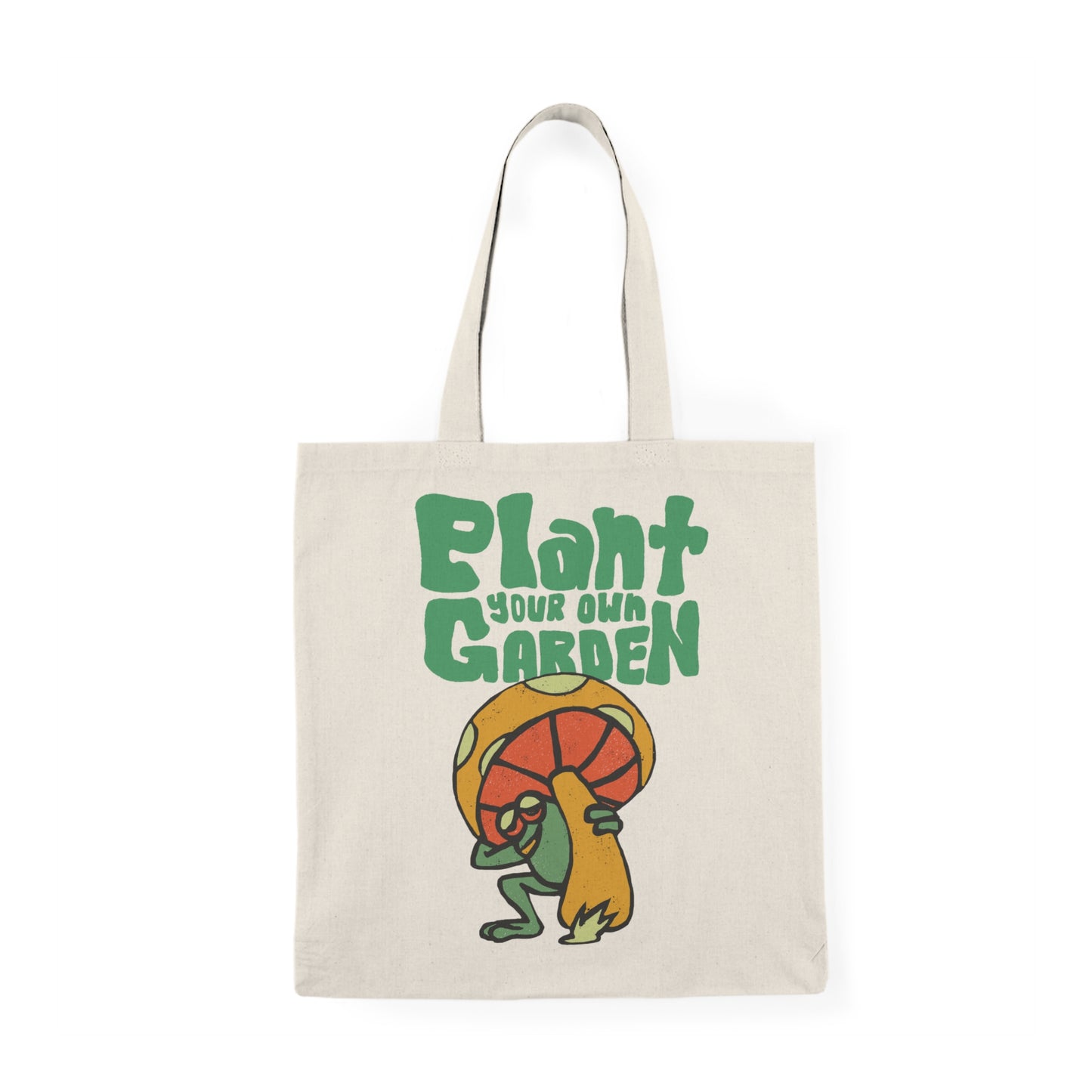 Garden Frog Natural Tote Bag