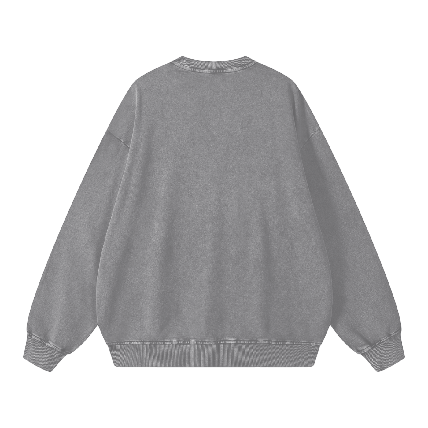 Anxiety Polar Bear Acid Wash Oversize Sweatshirt