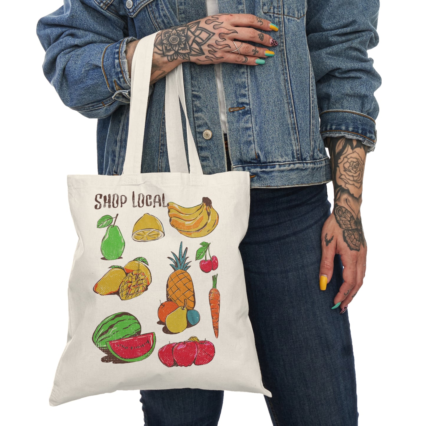 Local Fruits Natural Tote Bag