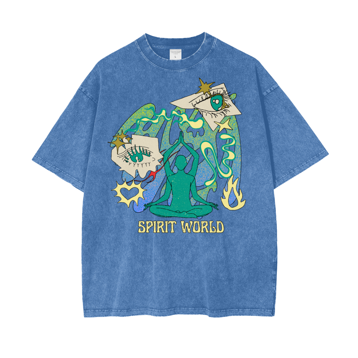 Anime Spirit World Unisex Oversize Snow Washed T-Shirt