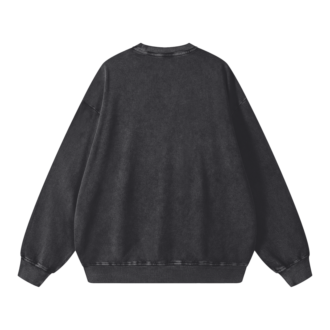 Anxiety Polar Bear Acid Wash Oversize Sweatshirt