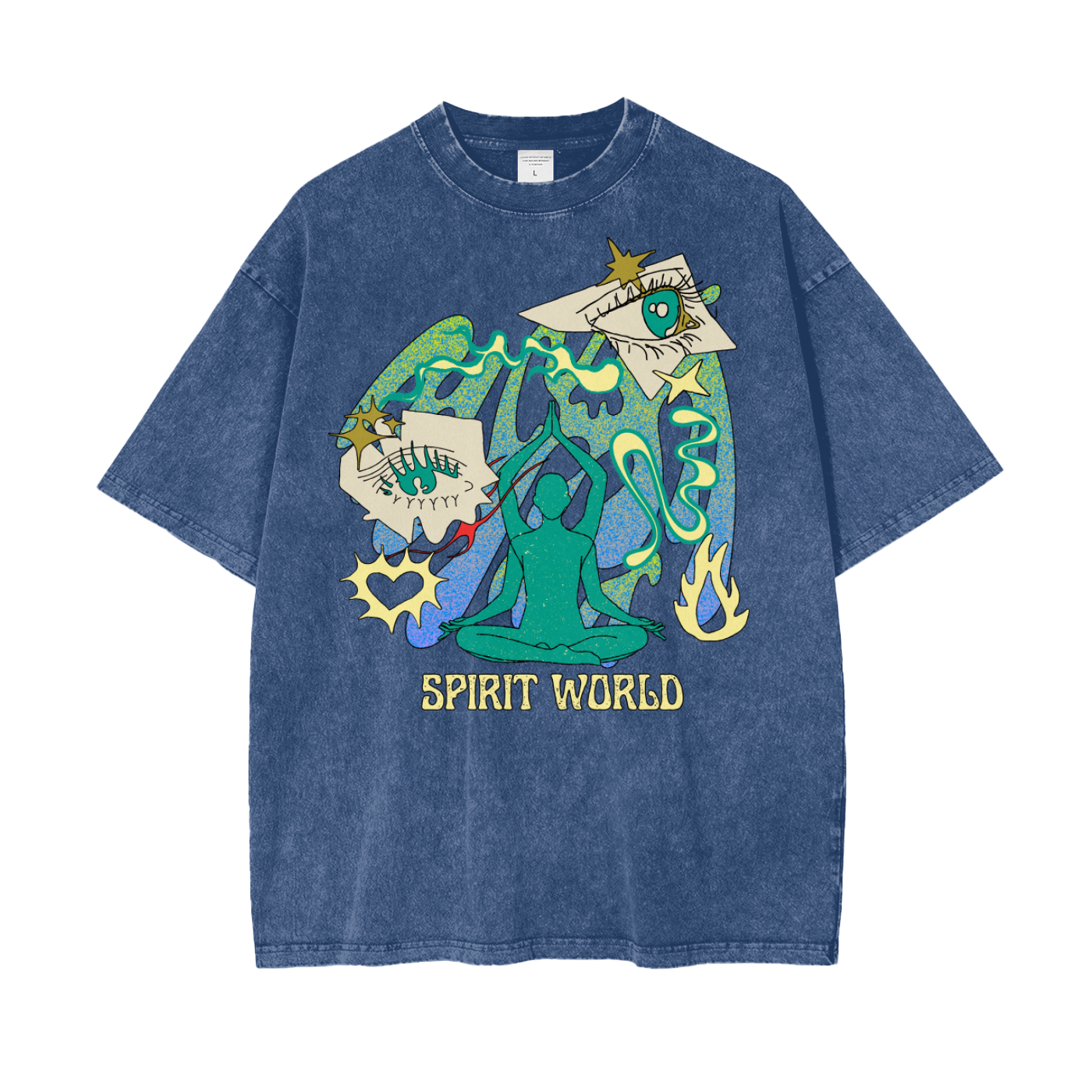 Anime Spirit World Unisex Oversize Snow Washed T-Shirt