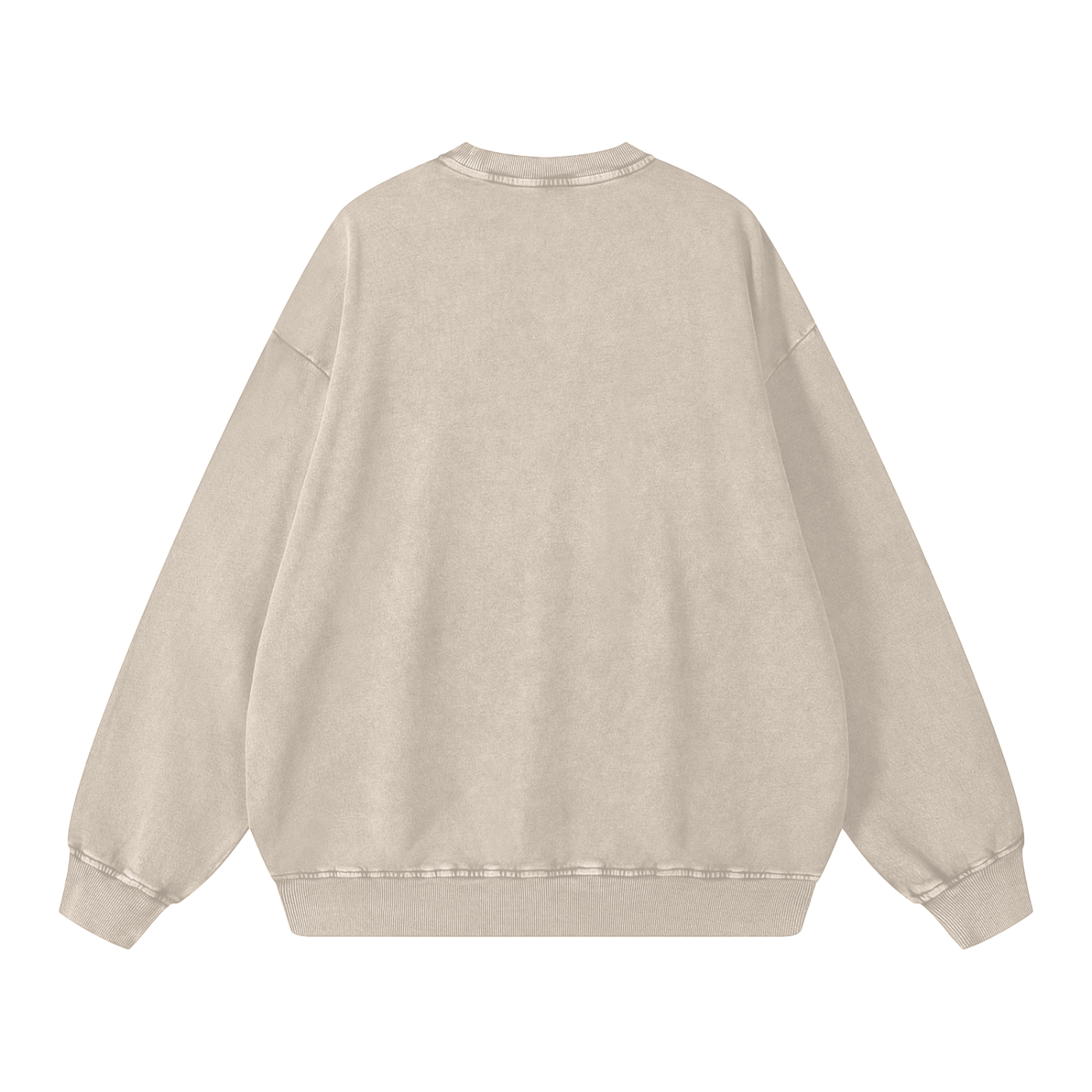 Anxiety Polar Bear Acid Wash Oversize Sweatshirt
